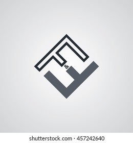 ff initial letter logotype - company logo theme