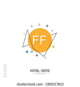 FF Initial logo template vector