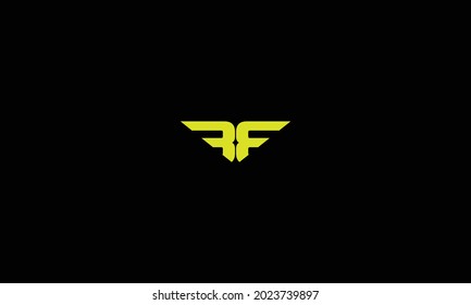 FF initial monogram logo with rectangle style design
