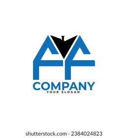 
FF letter creative real estate vector logo design.