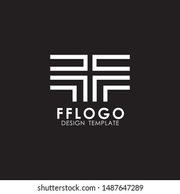 FF letter initial logo design vector illustration