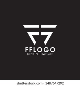 FF letter initial logo design vector illustration