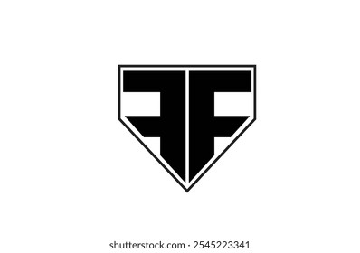 FF letter logo black high vector