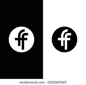 FF letter logo design in a circle