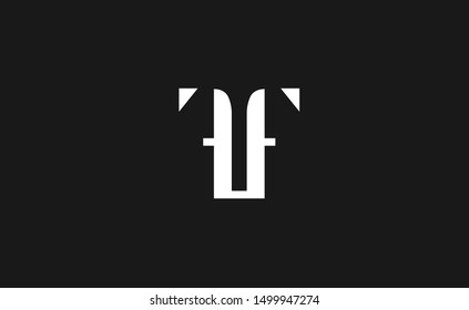 FF Letter Logo Design with Creative Modern Trendy Typography