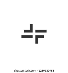 FF Letter Logo Design Template Vector