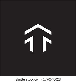 FF Letter Logo Design Template Vector Polygon