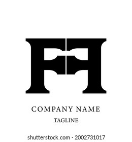 FF Letter Logo Design Template Vector. Company name.