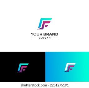FF letter logo design template elements. Modern abstract digital alphabet letter logo. Vector illustration.