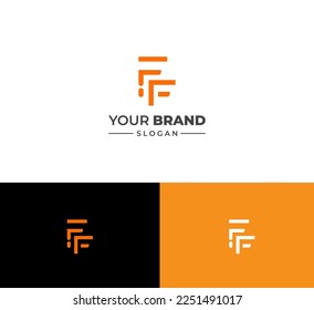 FF letter logo design template elements. Modern abstract digital alphabet letter logo. Vector illustration.
