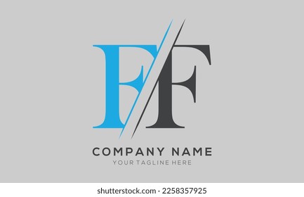 FF-Logo-Design-Vorlagen-Elemente. FF-Brief, Vektorlogo.