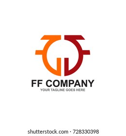 FF letter Logo Design Template Vector Illustration