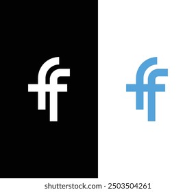 FF letter logo design vector