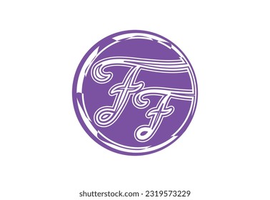 FF letter logo and icon design template