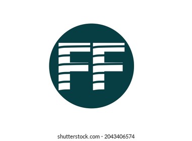 Letra FF nuevo logotipo y plantilla de diseño de iconos