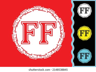 FF letter new logo and icon design template