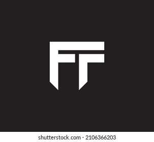 FF Logo Design Abstract Signs Symbols Shape Rectangle Initials Letter Typhography Monogram