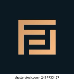 FF logo design concept with background. Initial based creative minimal monogram icon letter. Modern luxury alphabet vector design