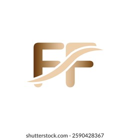 FF logo design. Trendy awesome artistic FF initial based Alphabet icon logo.