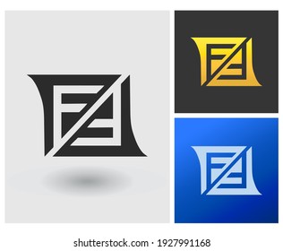 FF logo letter initial square shape