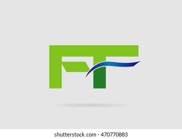 FF Logo. Vector Graphic Branding Letter Element

