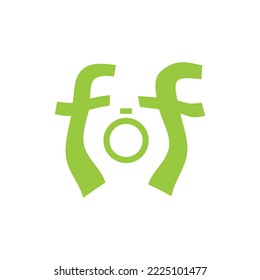 Plantilla de icono del logotipo de Ff Photography