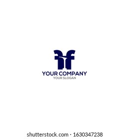 FF shoemaker tool logo design vector