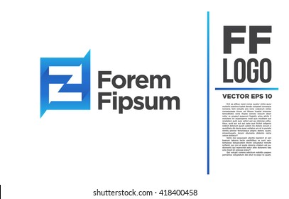 FF sign Logo vector illustration 