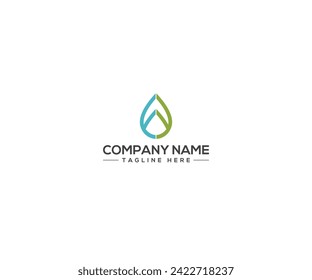 ff water drop logo design vector