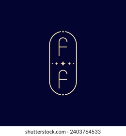 FF wedding lie monogram with high quality professional design that will print well across any print media