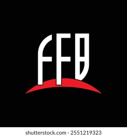 FFB letter logo design with white background in illustrator, vector logo modern alphabet font