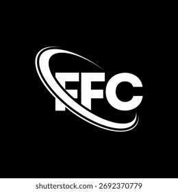 Logo de la FFC. Carta FFC. Diseño del logotipo de la letra de FFC. Logotipo de FFC con el círculo y el logotipo del monograma en mayúsculas. Tipografía FFC para tecnología, negocio y marca inmobiliaria.