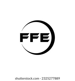 Diseño del logotipo de la carta FFE en la ilustración. Logo vector, diseños de caligrafía para logotipo, afiche, invitación, etc.