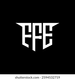 FFE letter logo design with white background in illustrator, vector logo modern alphabet font overlap style, calligraphy designs for logo, Poster, Invitation, etc.