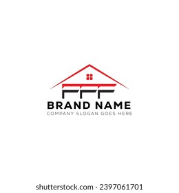 Letra FFF diseño creativo del logo vectorial de los bienes raíces. FFF creativo concepto del logo de la carta de las iniciales.