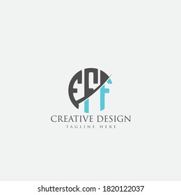 FFF Letter Logo Design Cross Monogram Icon. 