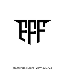 FFF letter logo design with white background in illustrator, vector logo modern alphabet font overlap style, calligraphy designs for logo, Poster, Invitation, etc.