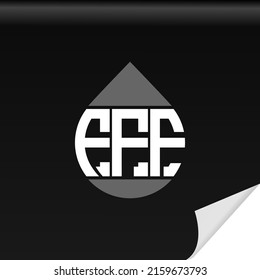 FFF logo monogram isolated on circle element design template