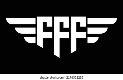 FFF dreitellige geometrische Form Logo-Design Vektor-Vorlage, einzeln, elegant, monogramm, abstrakt, Wortmarke, Buchstabenmarke, Emblem, Business, Typografie, Minimalismus, Marke, Unternehmen, Anfangsbuchstaben,