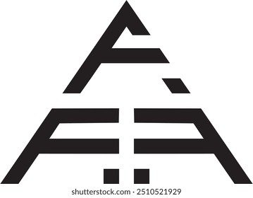 FFF Triangle Shape logo design, icon, symbol, vector file 