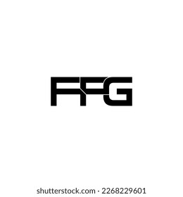 diseño del logotipo de la letra monograma de la tipografía ffg