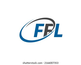 Letra FFL diseño creativo elegante del logo de swoosh