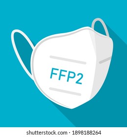 FFP2 máscara facial símbolo símbolo símbolo símbolo de diseño plano ilustración vectorial