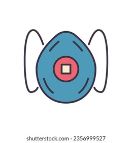 FFP2 medical mask related vector icon. FFP2 mask sign. Isolated on white background. Editable vector illustration
