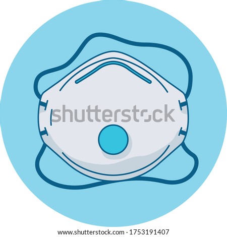 ffp2 safety mask icon showing mask only, part of a safety at work icon set Stock photo © 