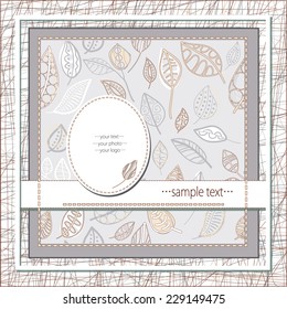 Fframe with floral patterns. EPS10 vector file organized in layers for easy editing.  