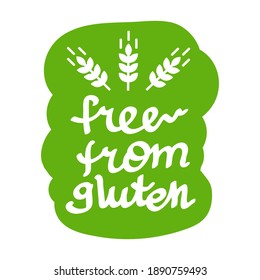 Ffree from Gluten vector icon flat web sign symbol logo or label with ear