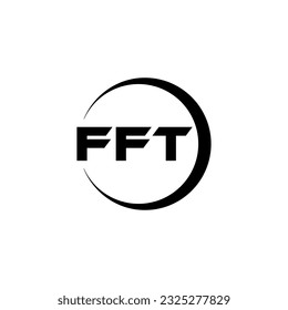 FFT letter logo design in illustration. Vector logo, calligraphy designs for logo, Poster, Invitation, etc.
