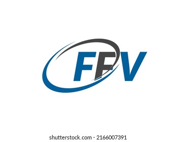 FFV letter creative modern elegant swoosh logo design