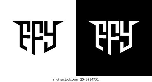 Diseño de logotipo de letra FFY con fondo blanco en ilustrador, estilo de superposición de fuente de alfabeto moderno de logotipo de Vector, diseños de caligrafía para logotipo, póster, invitación, etc.
